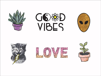 Client Who Loves Stickers cat design fun goodvibes graphicdesign stickers weird