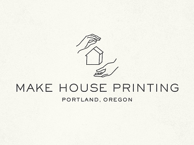 Make House Printing Logo branding lockup mark oregon print typography
