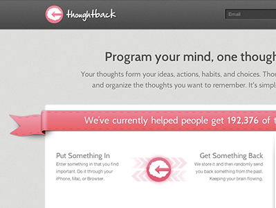 Thoughtback Homepage design website