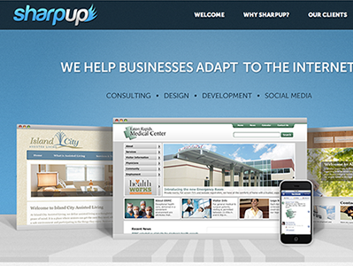 Sharpup Homepage design website