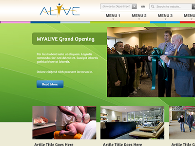 Web Design for Client alive color design homepage website
