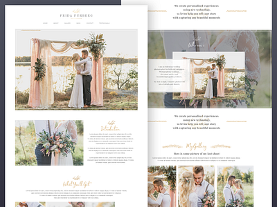 Wedding Photography Web Design app design flat landing design landing page photograhy sketch app typography ui ux web website