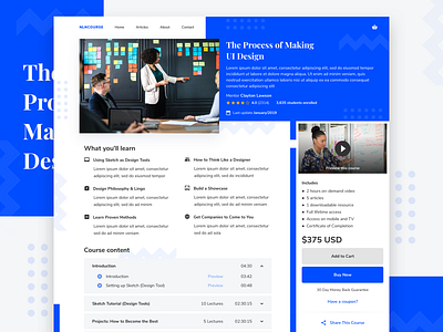 Online course web design #2 app design flat landing design landing page minimal sketch app typography ui ux web webdesign website