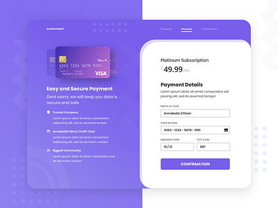 Credit Card Payment Page app app design app designer best design best shot branding design dribbble dribbble app dribbble best shot flat landing design landing page minimal sketch app typography ui ux web website