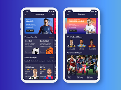 Sports App app app design app designer design dribbble dribbble app flat football app minimal sketch app sport app sports app typography ui ux web