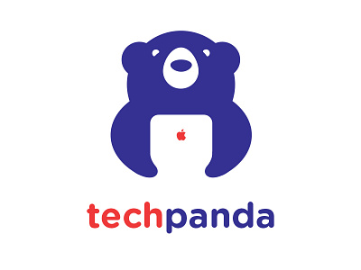 Tech Panda Logo bear concept icon logo panda technology