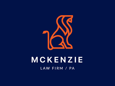 Mckenzie Law Firm Logo concept firm icon law lionr logo