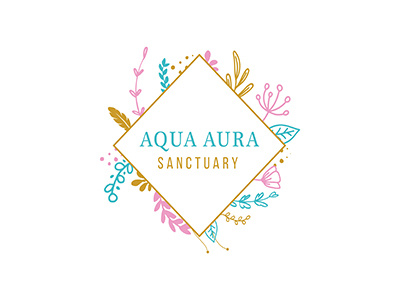 Aqua Aura aqua aura nature logo sanctuary tropical logo