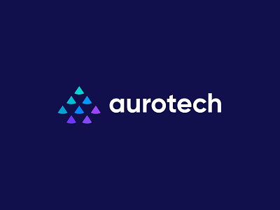 Aurotech Logo auro brand creoeuvre fly formal icon logo minimal studio tech technology typography
