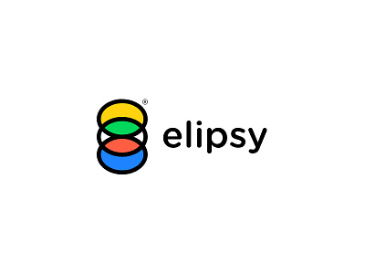 Logo Elipsy blue brand concept creoeuvre elegant icon illustration logo minimal studio technology typography