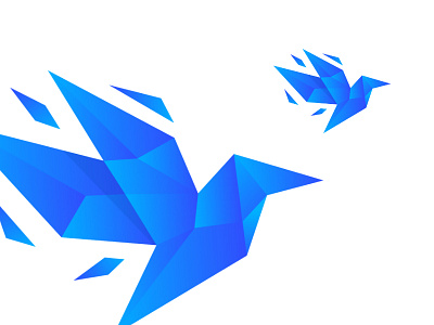 Logo Origami Bird Dribbble