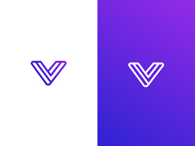 v logo icon Dribbble