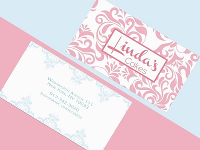 Lindas Cakes business card design