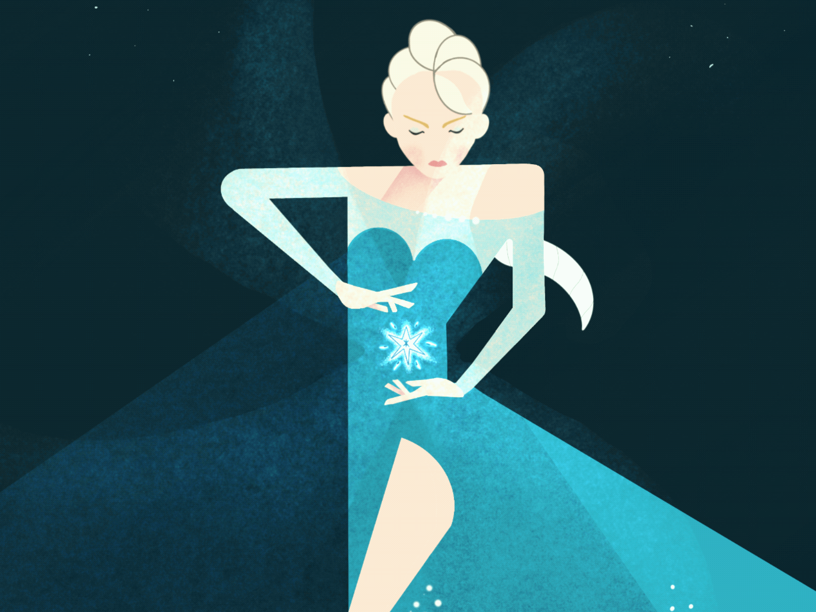 Frozen animation blue design drawing elsa frozen gif illustration illustrator ipad magic pencil procreate rebound