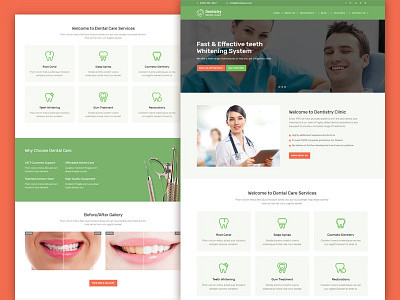 Dentistry Dental Clinic Responsive Website Template niche template website