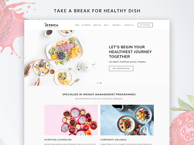 Jessica a Nutritionist Dietician Website Template free templates website