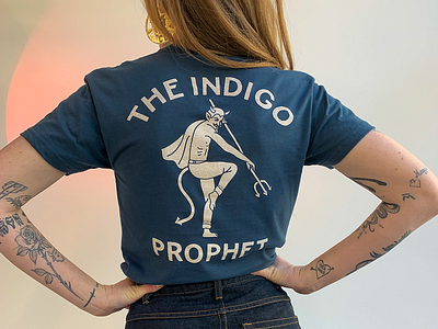 The Indigo Prophet Denim Company branding denim illustration logo religious
