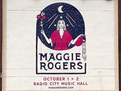 Maggie Rogers NY Mural esoteric maggie rogers mural new york show show poster