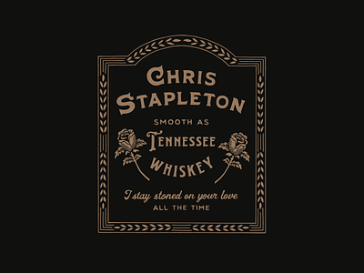 Chris Stapleton TN Whiskey artist merch band merch chris stapleton label western whiskey whiskey label