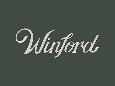 Winford Custom Script Logo candles cursive custom hand lettering logo script