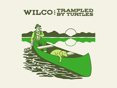 Wilco Show Poster americana artist merch band merch canoe outdoors show poster wilco