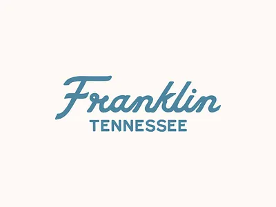 City of Franklin, TN Logo city custom lettering franklin logo script tennessee