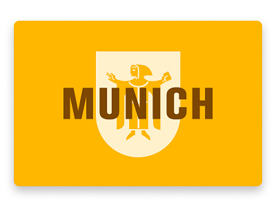 Munich coat of arms illustration munich yellow