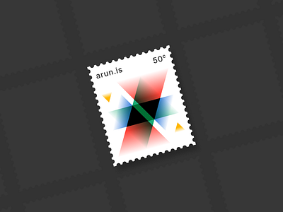 arun.is newsletter 002 gradients illustration modernist stamp triangles
