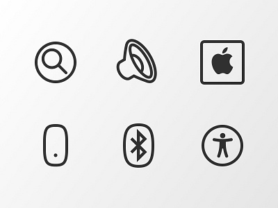 WIP accessibility apple apple watch bluetooth icons mouse speaker spotlight