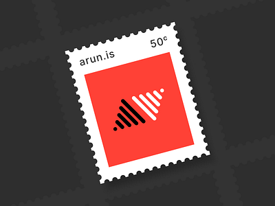 arun.is newsletter 007 black geometric icon illustration lines modern modernist red rounded stamp white