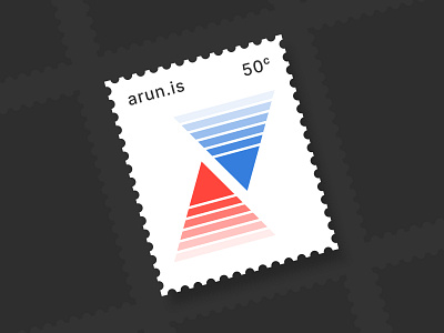 arun.is newsletter 010 blue geometric icon icons illustration modernist postage red stamp stamps