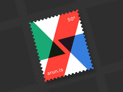 arun.is newsletter 012 geometric international mondernist overprint stamp triangle