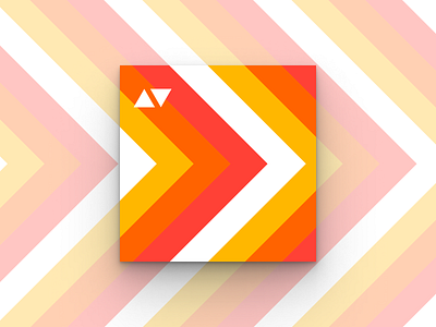 movement album art album cover chevrons geometric hot modernist orange triangles
