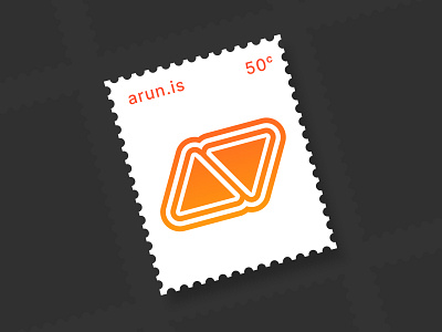 arun.is newsletter 018 arun.is geometric gradient lines newsletter orange outlines red stamp