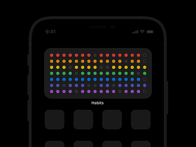 habit streak tracker colors dots habits ios ios app rainbow streaks widget