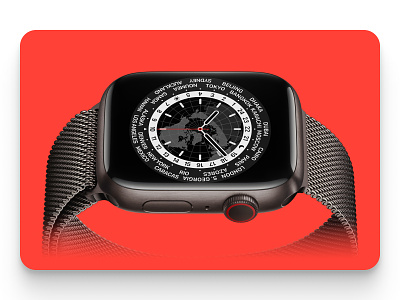 The history behind the World Time face for Apple Watch 3d apple apple watch gradient illustration realistic red watch