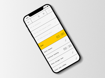Coffee timer app concept