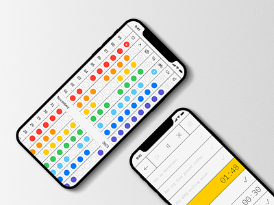 Habit streak tracker app concept app brutalist colors habit tracker habits ios modernist rainbow