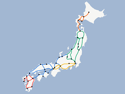 Future Shinkansensen map colors japan map routes train