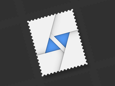 arun.is newsletter 042 blue gray icon illustration newsletter overlap paper stamp white