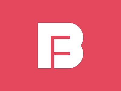 F/B Logo b block block letter f lettering logo red