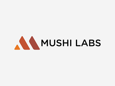 Mushi Labs Logo gotham rounded gradient logo logotype red rounded corners