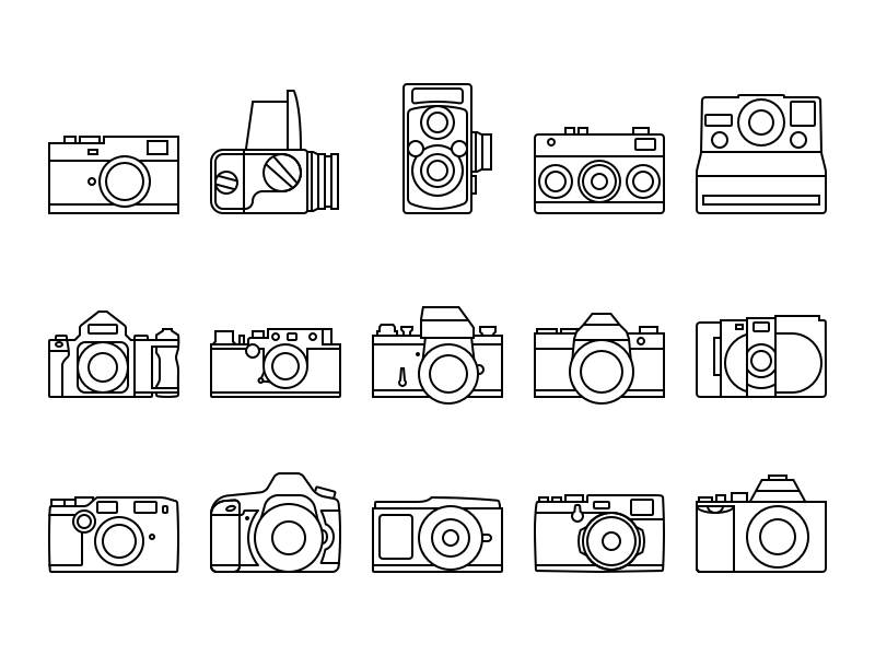 Iconic Cameras - Line by Arun Venkatesan on Dribbble