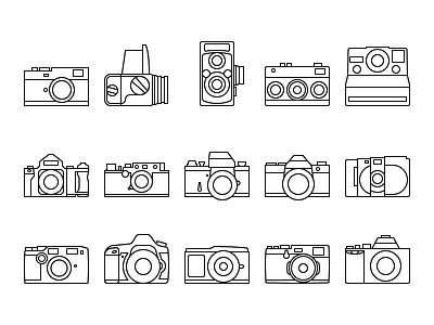 Iconic Cameras - Line camera cameras icon icons line icons photography