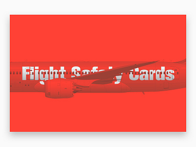 Elements of Flight Safety Card Design 787 airplane illustration inter realistic red rsms typography