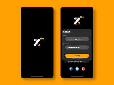 Zo Live App | Video Streaming 2020 adobe xd android app design ios design live app livestreaming login screen sign in ui mobile app uidesign uikit uxui xd