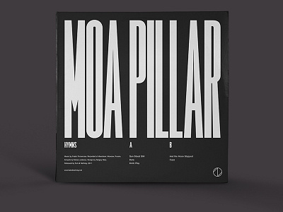 Moa Pillar "Hymns" vinyl cd condensed cover electronic lp music techno type typography vinyl