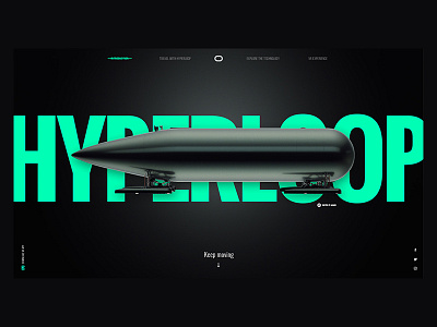 Hyperloop website future hyperloop technology transport travel trip typography web website