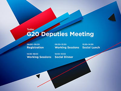 G20 timetable abstract abstractionism blue economic finance geometric panel plasma politics red summit suprematism timetable