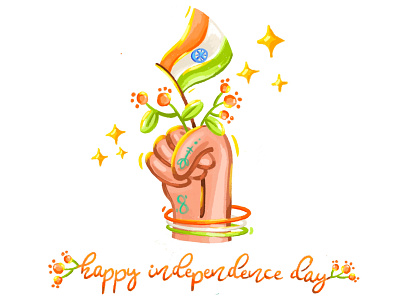happy independence day art celebration colour culture design flag flower graphic hand icon illustration independenceday india mumbai nation vector web